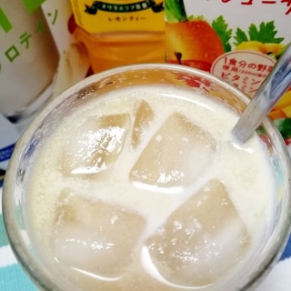 アイス☆マンゴーレモンプロテインミルクティー♪